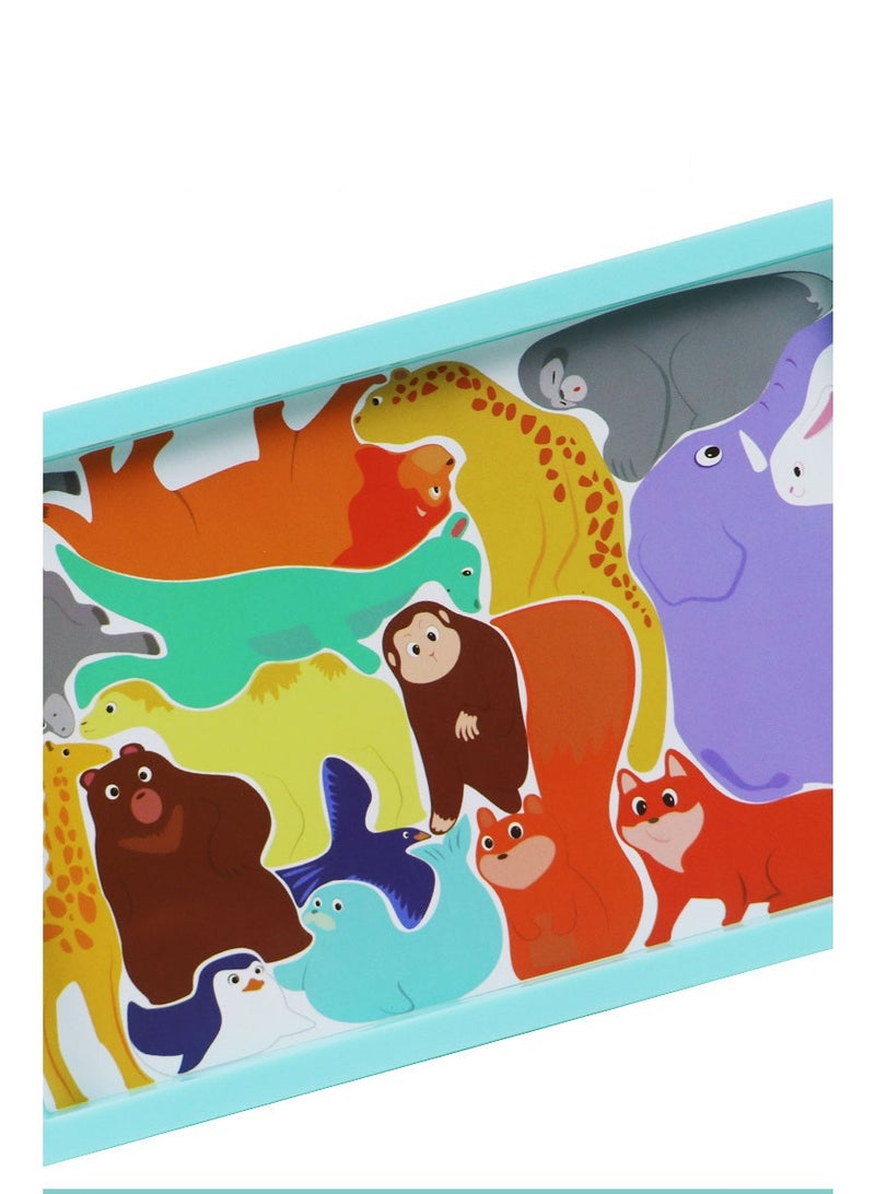 【Farm Animal Building Blocks】Kids Wooden Educational 3D Puzzle Toy | For Children 3+ Years | Safe Wood Material + Colorful Water-Based Paint | Smooth Rounded Edges | Cognitive Matching + Color/Shape Recognition | Develops Fine Motor Skills  Concentration | Enhances Hand-Eye Coordination  Spatial Imagination | Farm Theme Early Learning Toy - Image 3